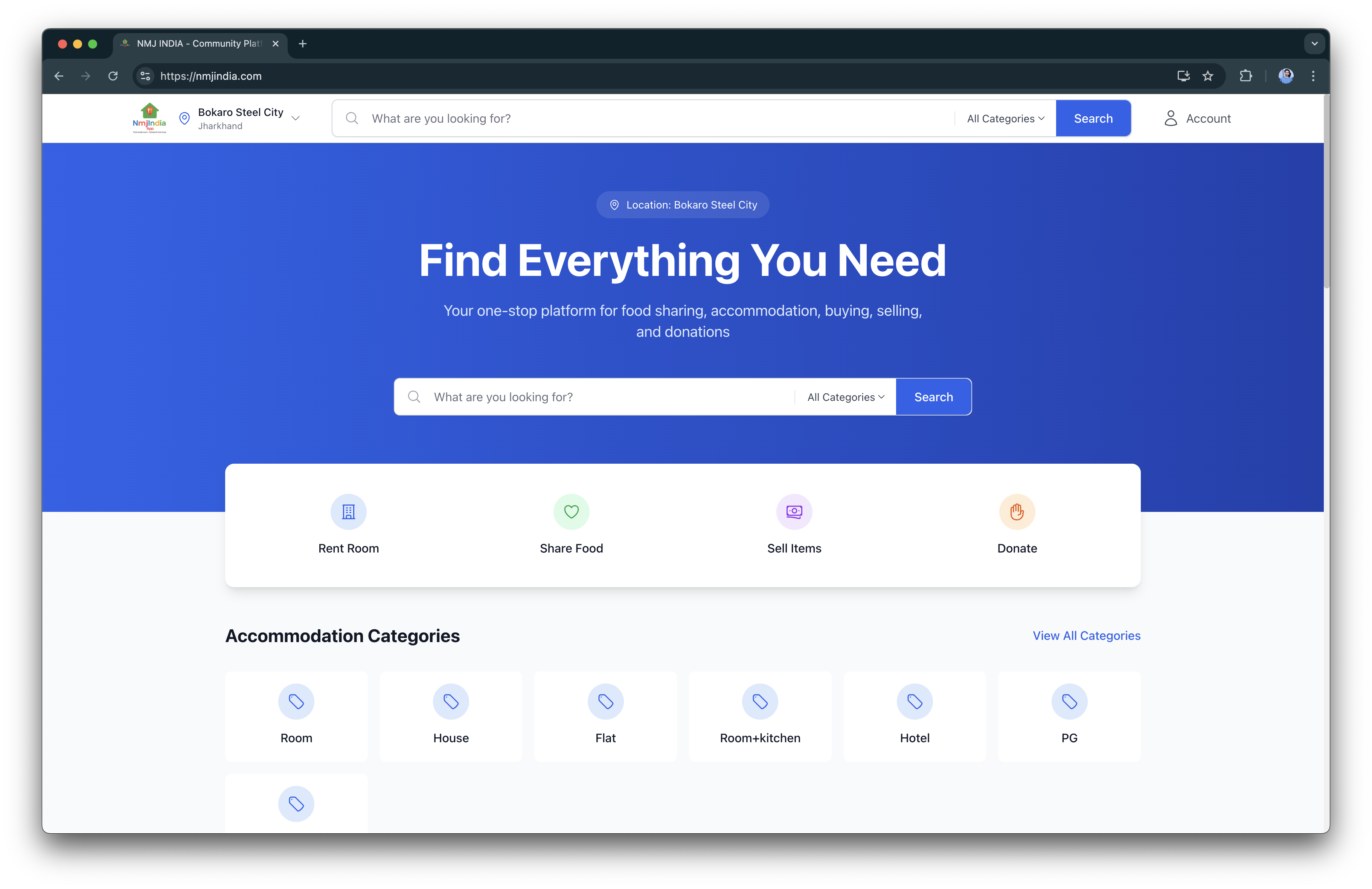 NMJ India Web + Android Application